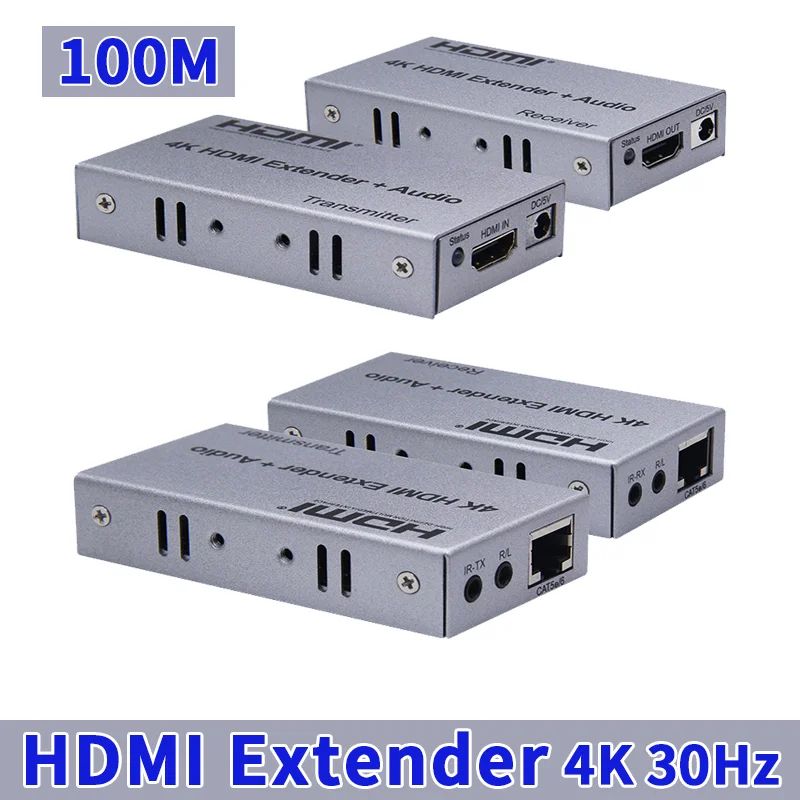 Cat6   HDMI Ȯ, 4K @ 30Hz   Ȯ, ִ 100m /328ft, ÷  ÷, HD ս IR, , Ȩ þ